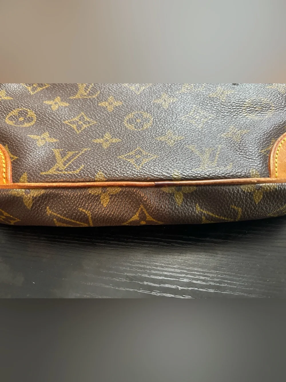 Auth Louis Vuitton Marly Dragonne GM Monogram Canvas Clutch Wristlet Bag Vintage